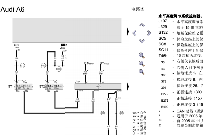 05年A6L悬架电路图