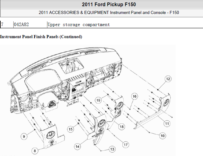 11年福特F150 仪表拆装