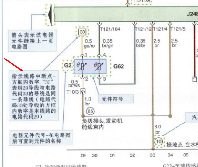 奥迪车系电路图说明