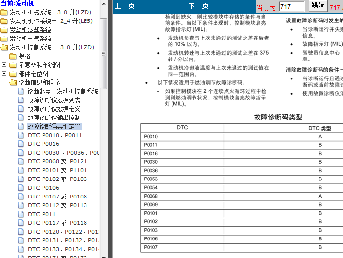08年别克君越 3.0发动机故障码资料