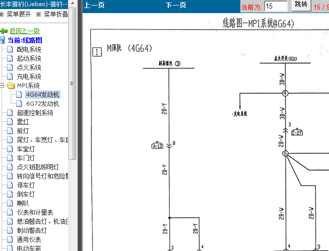 长丰猎豹4G64发动机电路