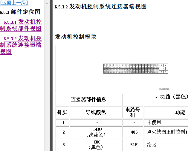 08年别克凯越 1.6发动机端子资料