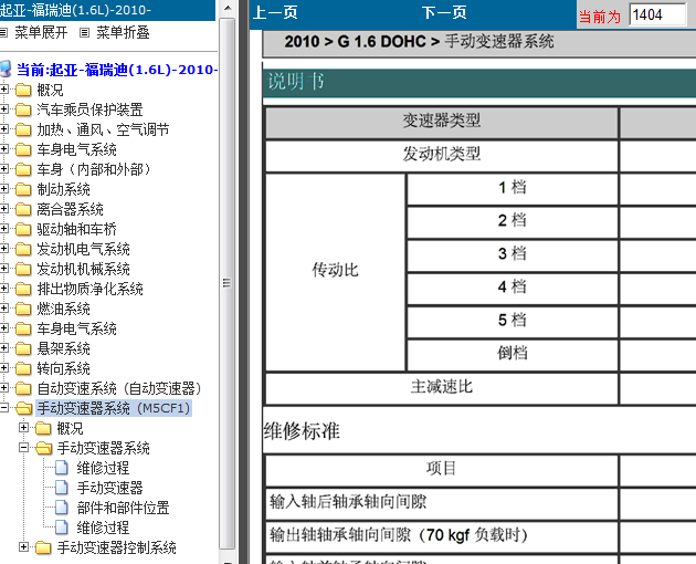10年起亚福瑞迪 手动变速箱维修
