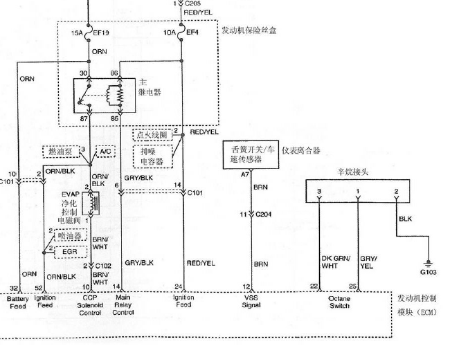 乐驰 发动机电路图