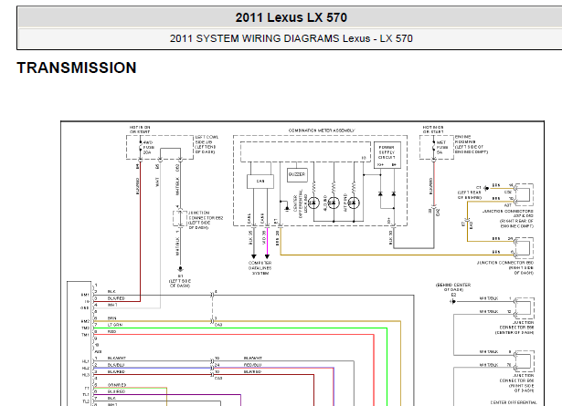 2011年LX570四驱电路图