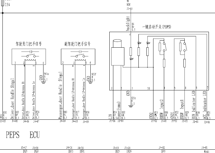 15年长城哈弗H2 PEPS电路