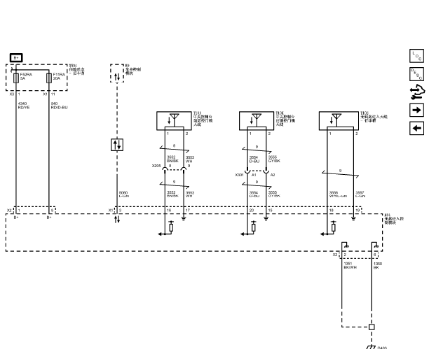15年凯迪拉克SRX 遥控线路