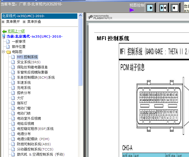 IX35发动机端子图