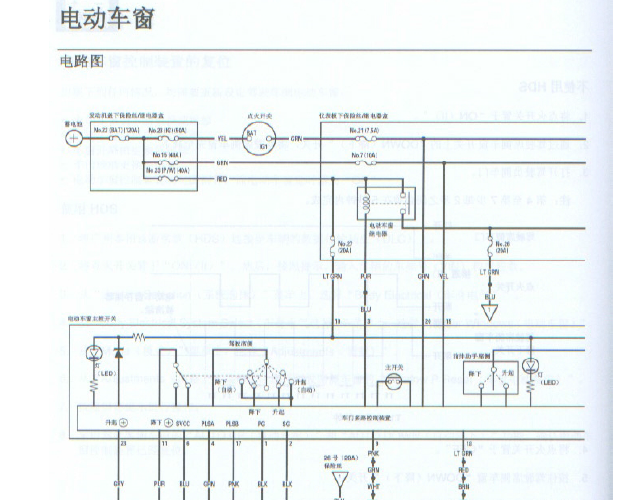 05年本田奥德赛 电动车窗电路