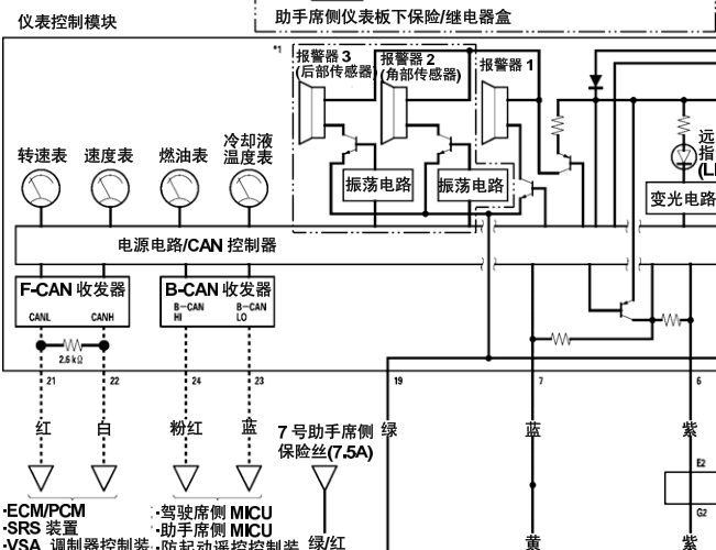 09年本田雅阁 仪表电路