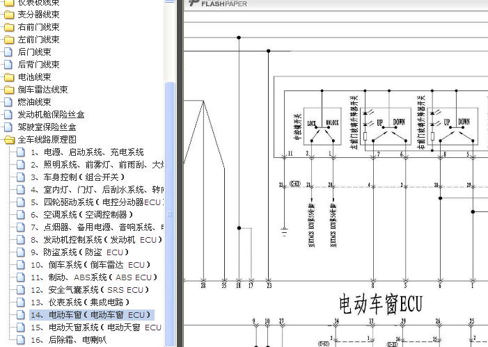 09年猎豹CS7 车窗电路