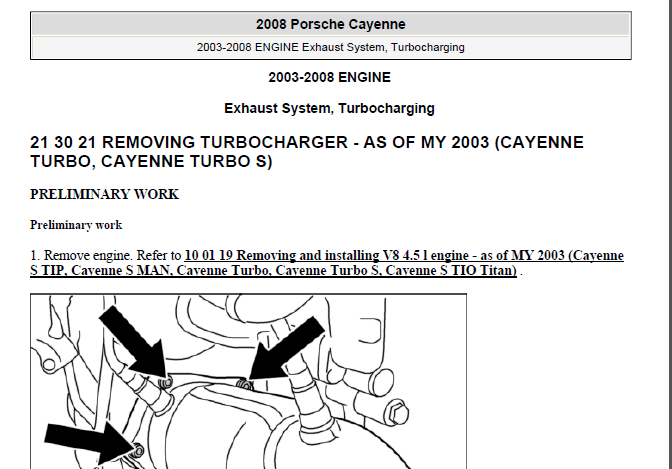 08年卡宴废气系统拆装