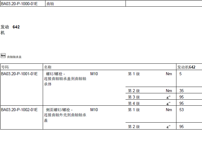 奔驰R350 642950发动机扭矩