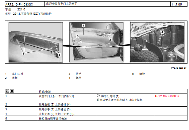 S65车门拆装