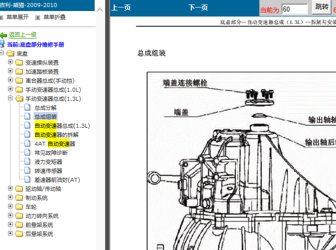 10年吉利熊猫 自动变速箱资料