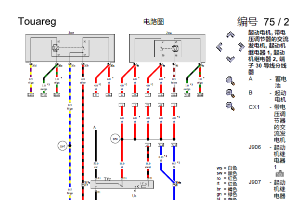 12年途锐发动机电路图