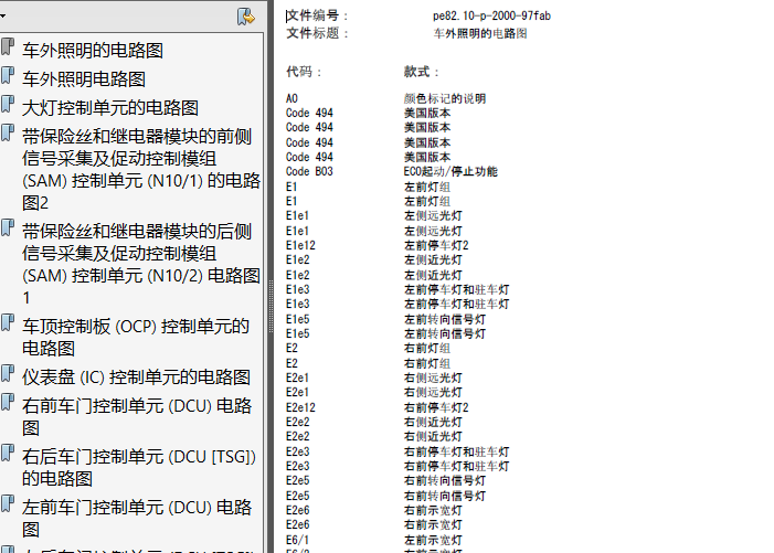 09年奔驰C200 灯光电路