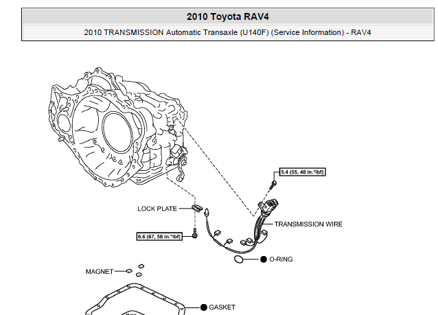 10年RAV4变速箱维修手册