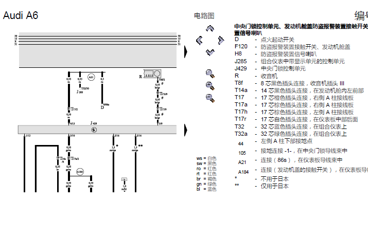 03年A6防盗电路图