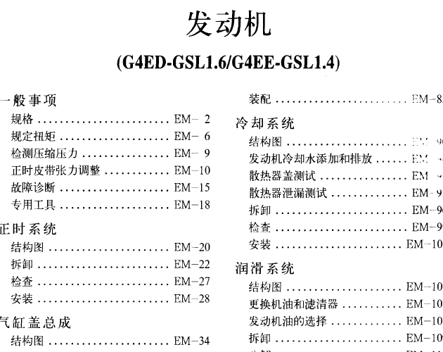 现代伊兰特 G4ED发动机拆装