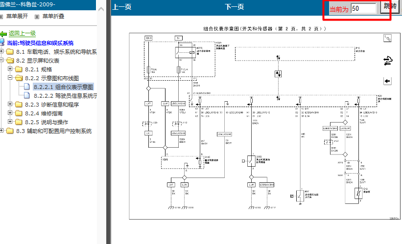 09年雪佛兰科鲁兹 仪表电路
