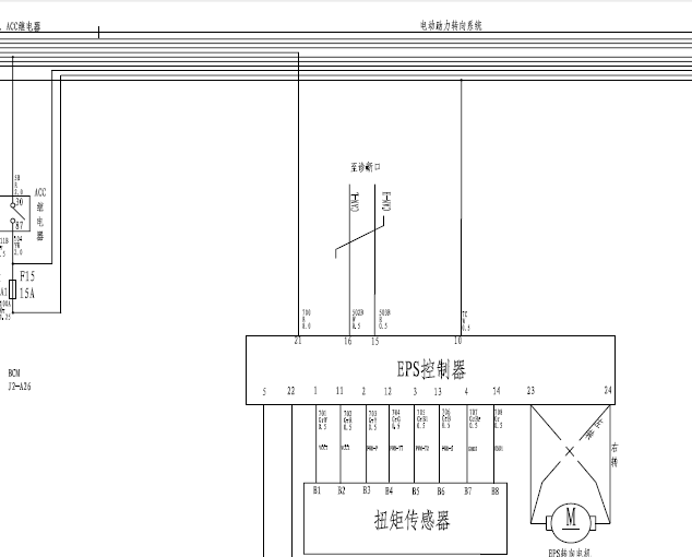 长城H1转向助力电路图