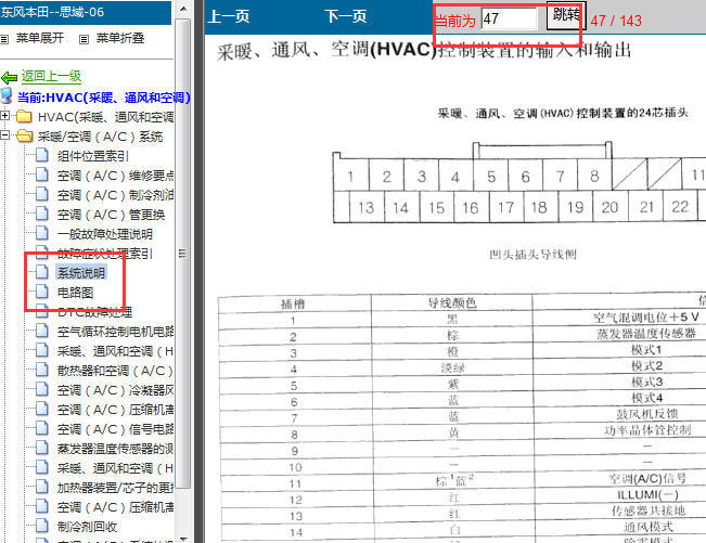 06年本田思域空调模块针脚资料