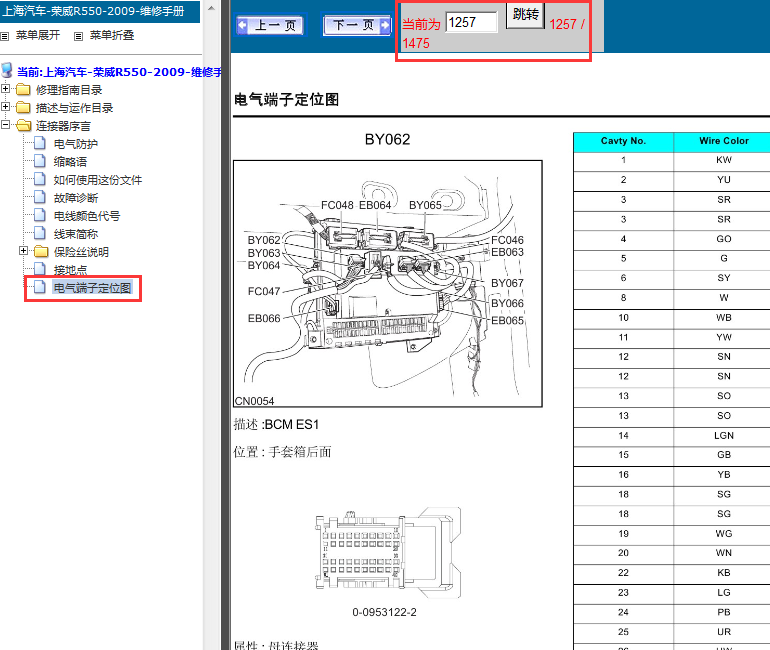09年荣威550 BCM端子图