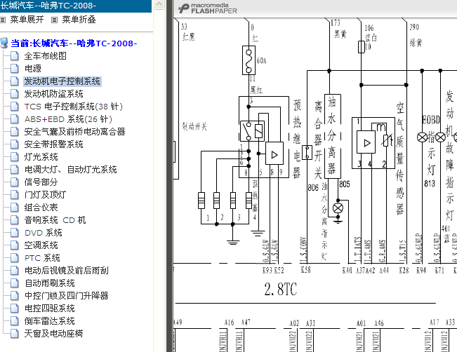长城汽车2.8TC发动机线路
