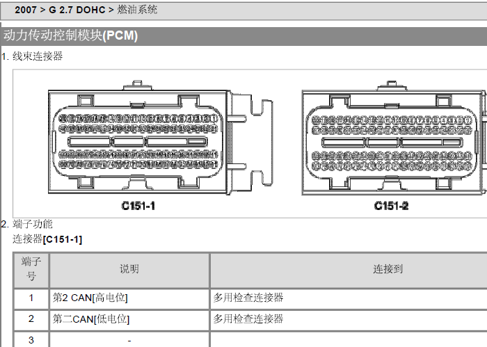 07年起亚威客 2.7发动机针脚资料