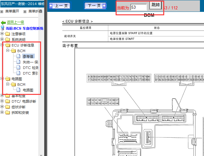 14年日产奇骏 BCM端子资料