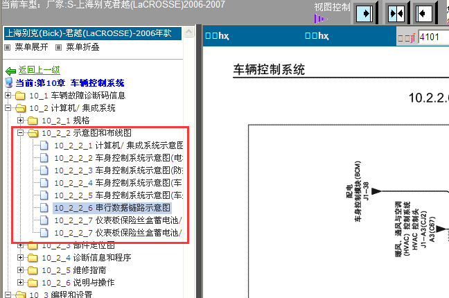 06年君越串行数据链路示意图