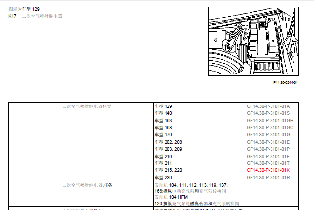 04年奔驰发动机空气二次喷射资料