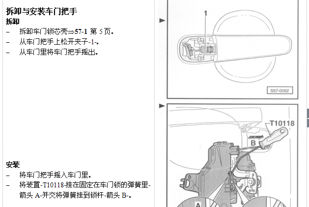 斯柯达昊锐门外拉手拆装