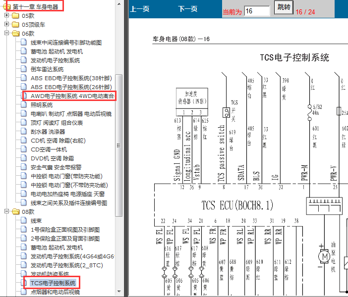 10年长城哈弗H3 4驱相关电路