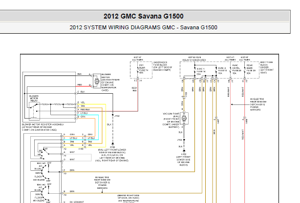 12年GMC Savanv全车线路图