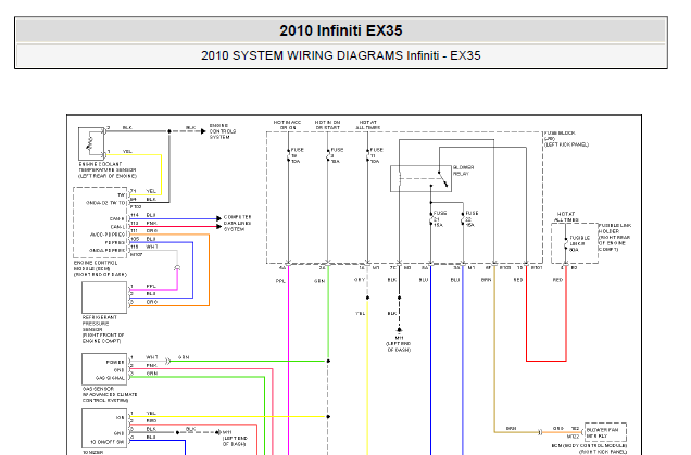 10年EX35全车线路图