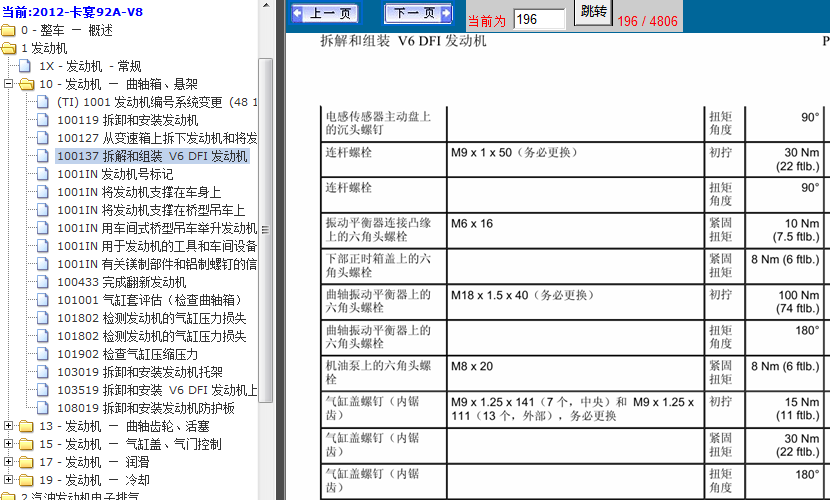 12年保时捷卡宴 发动机扭矩参数