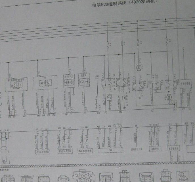 12年长城哈弗4D20发动机电路