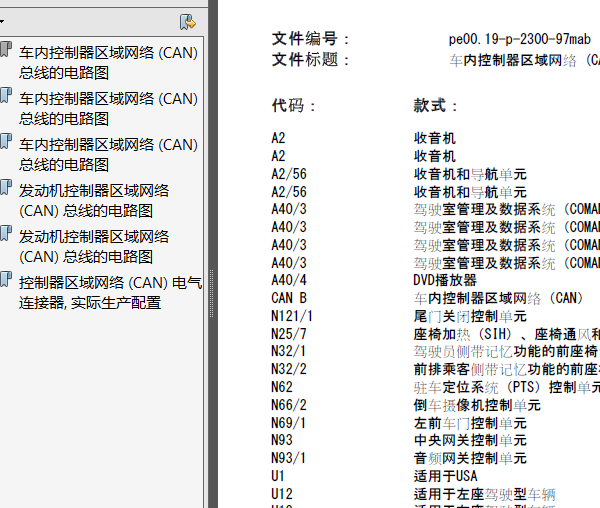 10年奔驰GL350  CAN电路