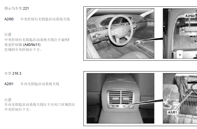 07年奔驰S500 A2-60位置图