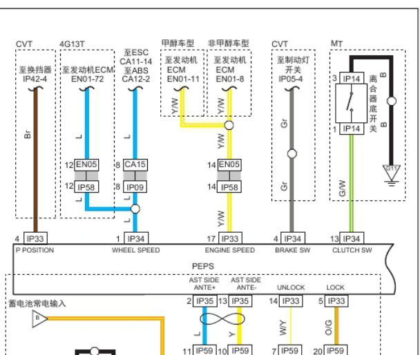 14年吉利EC7智能钥匙电路