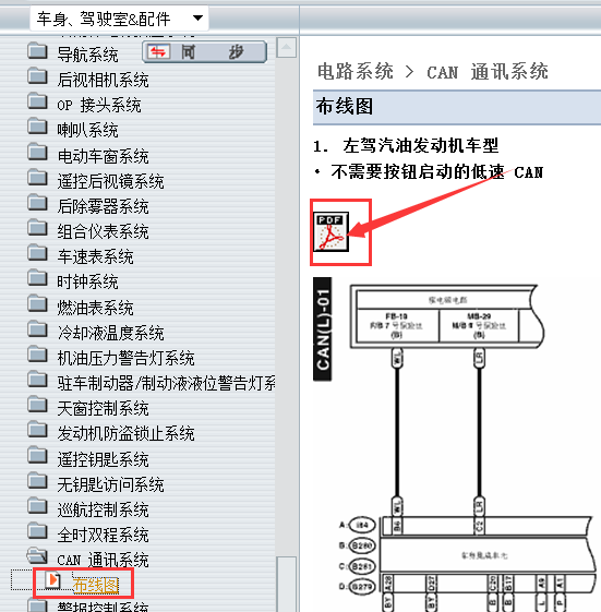 11年森林人CAN线路图