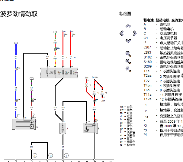 10年大众波罗CDD发电机电路