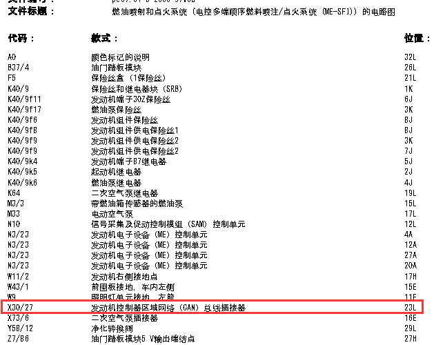 11年奔驰唯雅诺 发动机电路