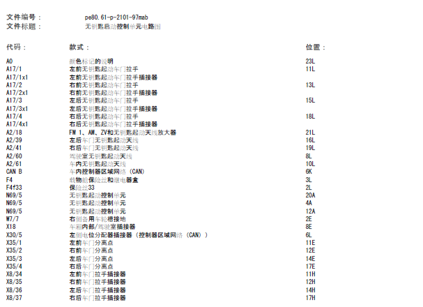 11年奔驰GL450 起动电路