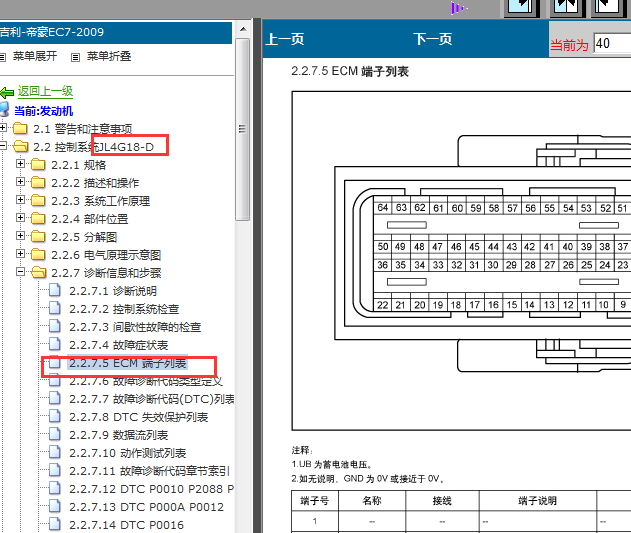 JL4G18发动机电脑针脚