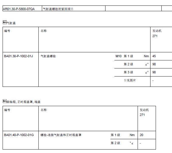 12年奔驰C200缸盖扭矩