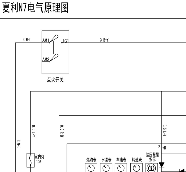 13年夏利N7仪表电路图