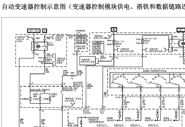 09年凯迪拉克SLS 变速箱电路